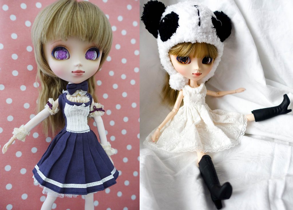 Pullip Lupinus before and after changing her eyechips!